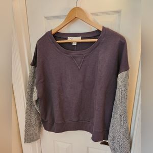 Vintage Havana Sweatshirt with Sweater Sleeves NWT small